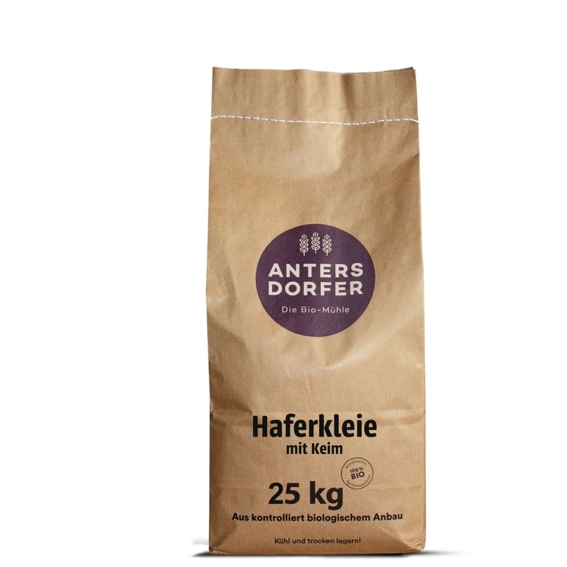 Antersdorfer - Die Bio-Mühle Bio Hafer Kleie (mit Keim) 25 kg - Produktbild