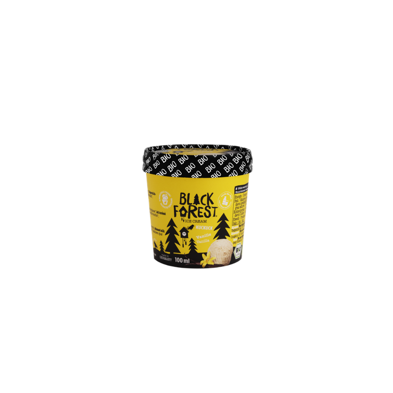 BLACK FOREST ICE CREAM  BLACK FOREST ICE CREAM Bio Vanille Milcheis 100ml Becher - Produktbild