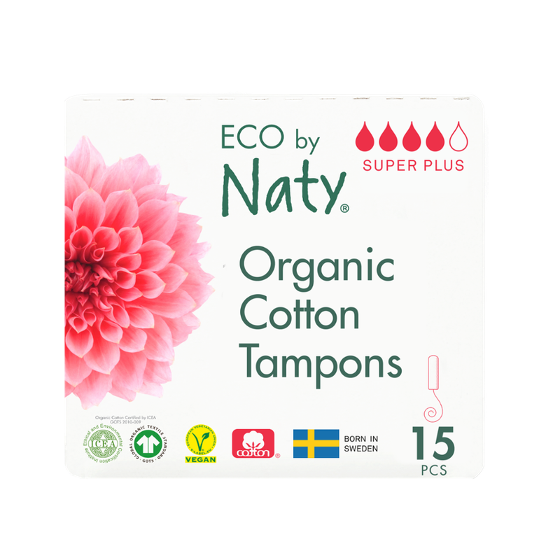 Naty Eco by Naty Tampons Super Plus, 15 Stück je Packung - Produktbild