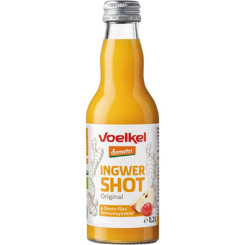 Voelkel Shot Ingwer mit Apfelsaft & viel Vitamin C aus Acerola - Produktbild