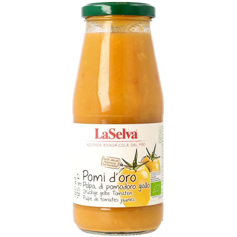 LaSelva Pomi d'oro Polpa di pomodoro giallo - Stückige gelbe Tomaten - Produktbild