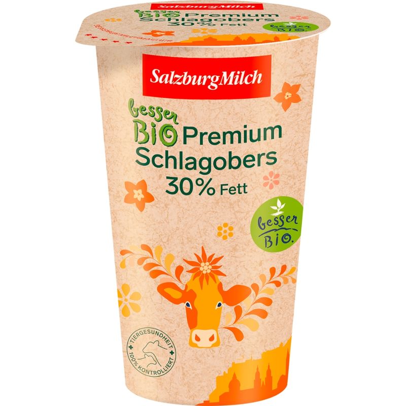 SalzburgMilch SalzburgMilch Premium Bio Schlagobers 30% 250ml - Produktbild