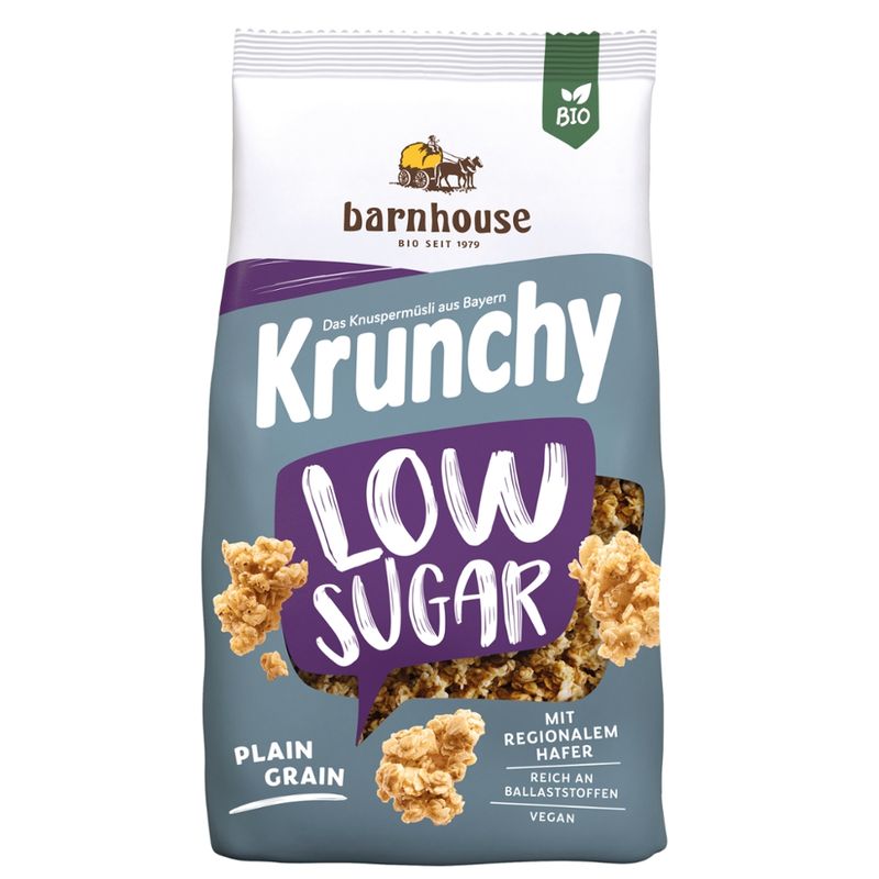 Barnhouse  Krunchy Low Sugar Plain Grain 375g - Produktbild