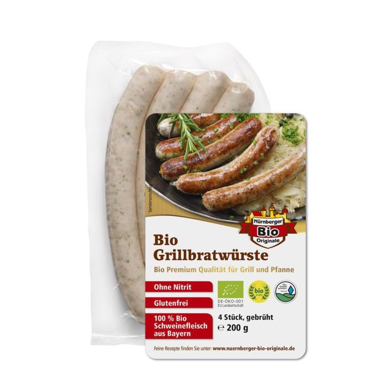 Nürnberger Bio Originale Bio Grillbratwürste - Produktbild