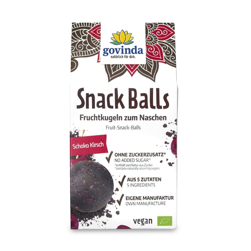 Govinda Snack Balls Schoko Kirsch - Produktbild