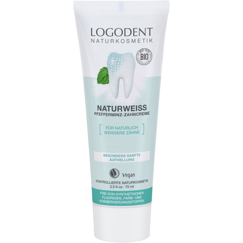 Logona NATURWEISS Pfefferminz Zahncreme - Produktbild