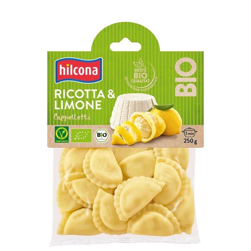 Hilcona Cappelletti Ricotta Limone Bio 250g - Produktbild