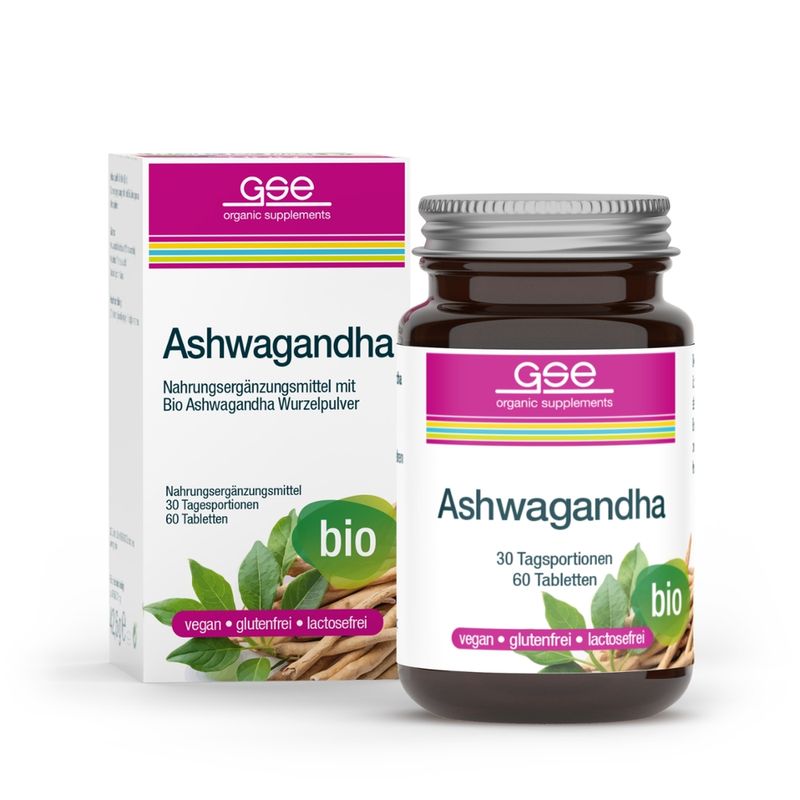 GSE  Ashwagandha (Bio), 60 Tbl. à 710 mg - Produktbild