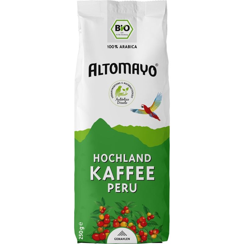 Altomayo ALTOMAYO - Bio Hochland Kaffee Peru, gemahlen, 250g Beutel - Produktbild