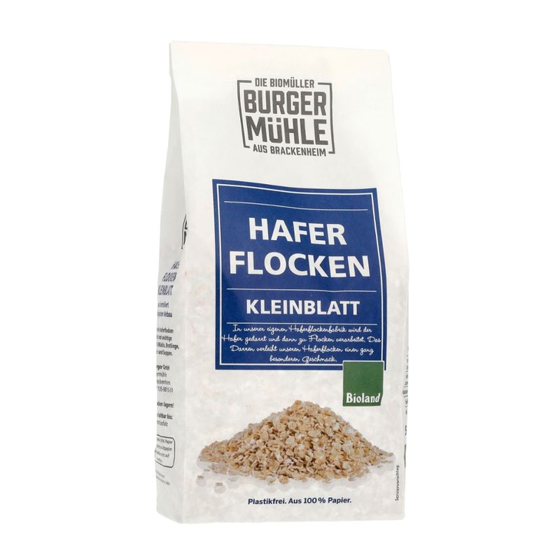 Burgermühle Haferflocken Kleinblatt, bioland - Produktbild