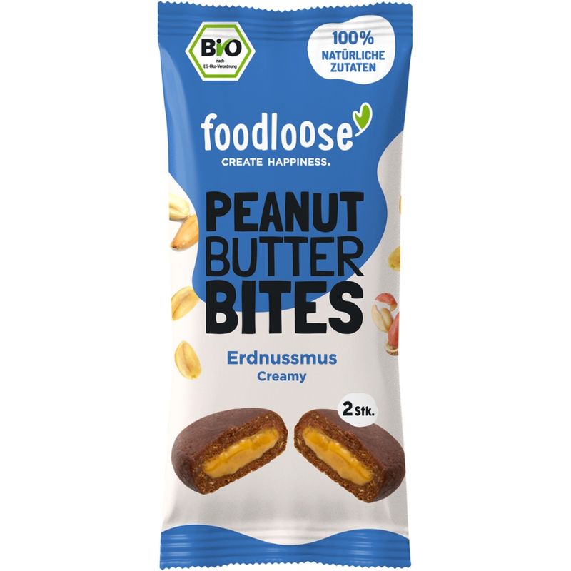 foodloose foodloose Bio-Peanut Butter Bites Erdnussmus 2x20g - Produktbild