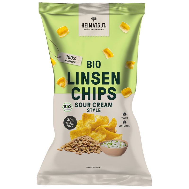 Heimatgut Heimatgut BIO Linsen Chips Sour Cream - Produktbild