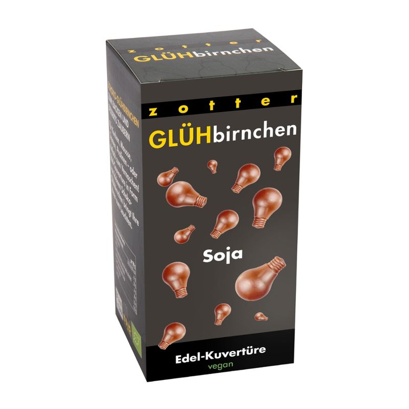 Zotter Schokolade Glühbirnchen - Soja - vegan - Produktbild