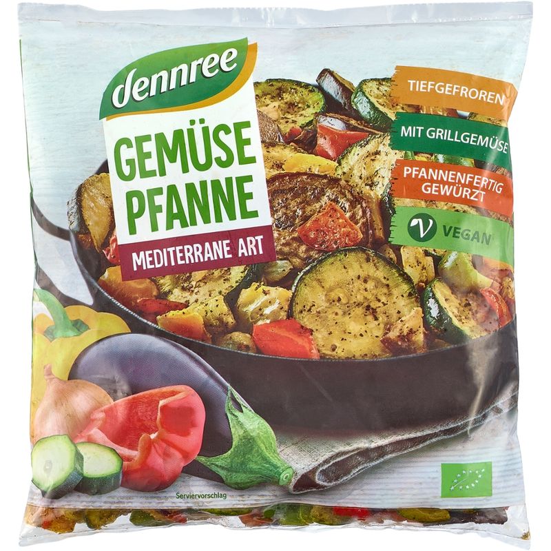 dennree Gemüsepfanne mediterrane Art, mit Grillgemüse - Produktbild