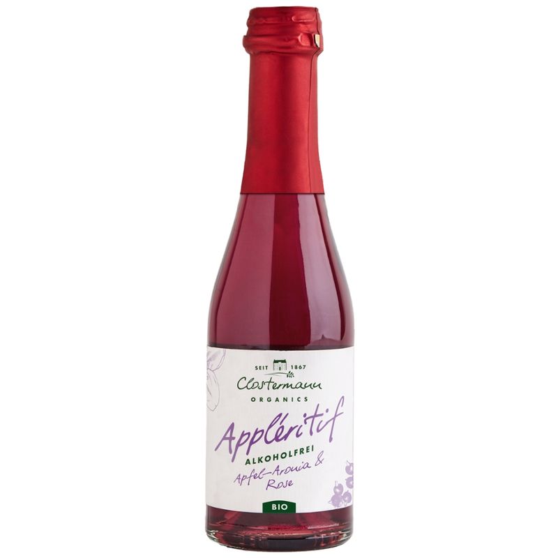 Clostermann Appleritif Apfel - Aronia &  Rose feinherb Piccolo (alkoholfrei) - Produktbild