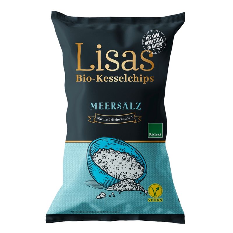 Lisas Bio-Kesselchips Lisas Bio-Kesselchips Meersalz 125g - Produktbild