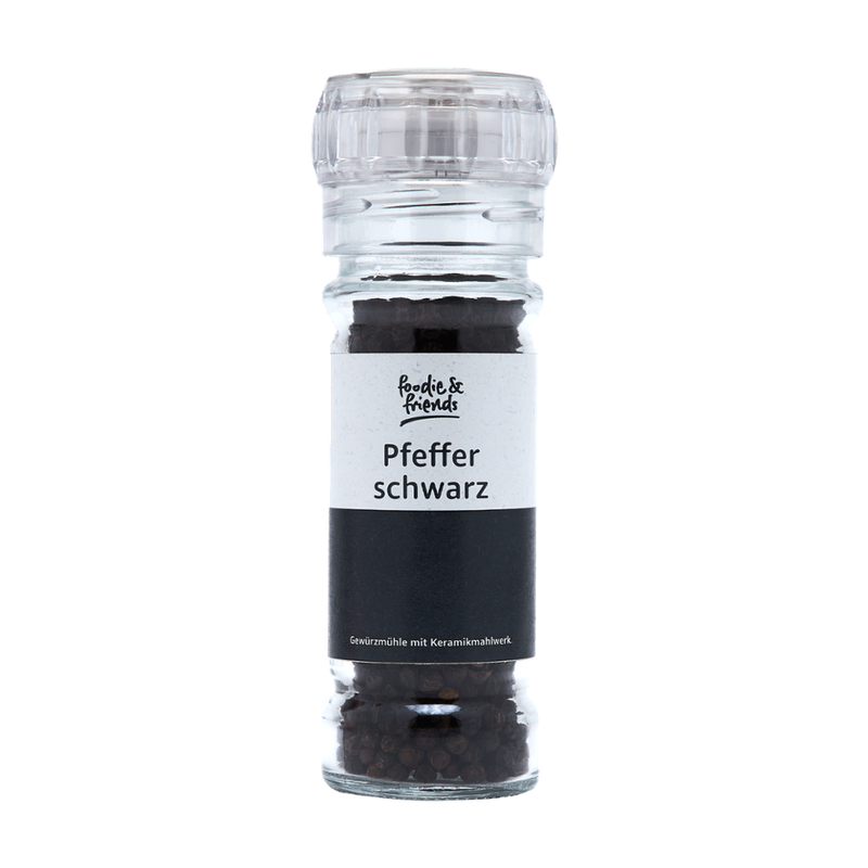 foodie & friends Keramikmühle Bio Pfeffer schwarzer 45g - Produktbild