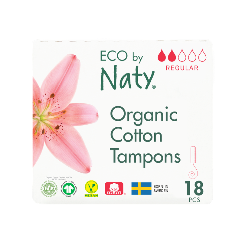 Naty Eco by Naty Tampons Regular, 18 Stück je Packung - Produktbild