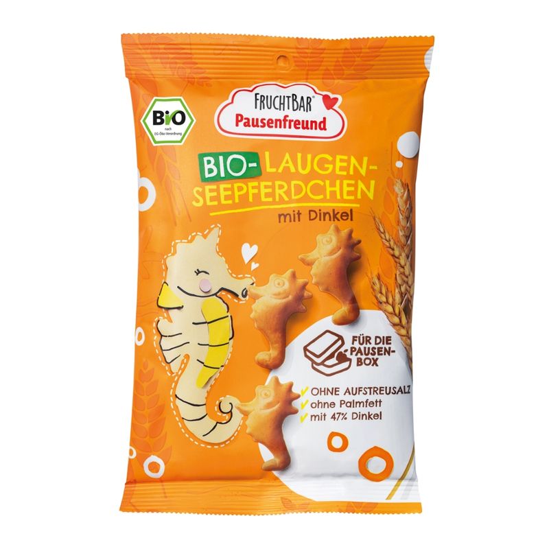 FruchtBar Pausenfreund  FruchtBar Pausenfreund – Bio-Laugen-Seepferdchen mit Dinkel - Produktbild