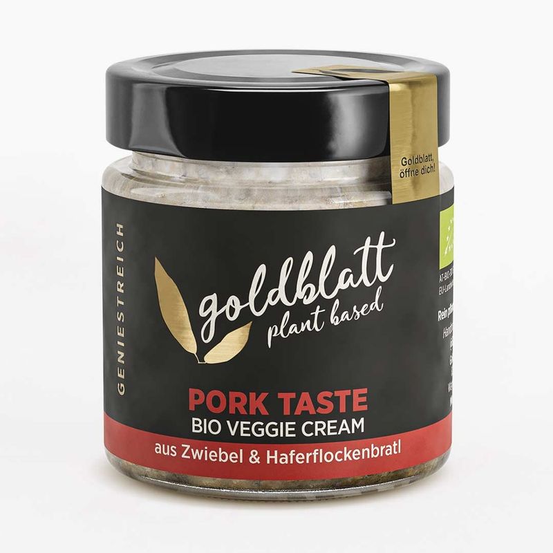 Goldblatt Goldblatt Bio Pork Taste – Vegane Bio-Creme mit Bratenschmalz-Geschmack aus Zwiebel- & Haferflockenbratl. - Produktbild