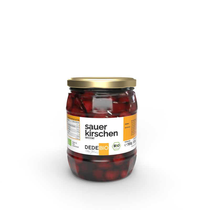 DEDEBIO  DEDEBIO Bio Sauerkirschen 700g, entsteint - Produktbild