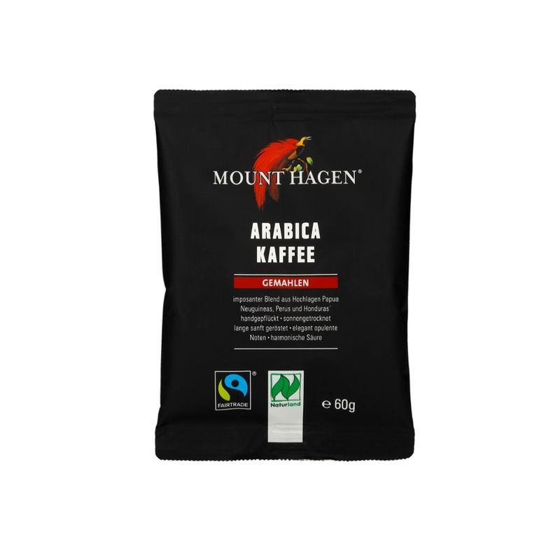 Mount Hagen Bio Röstkaffee gemahlen Probierbeutel - Produktbild