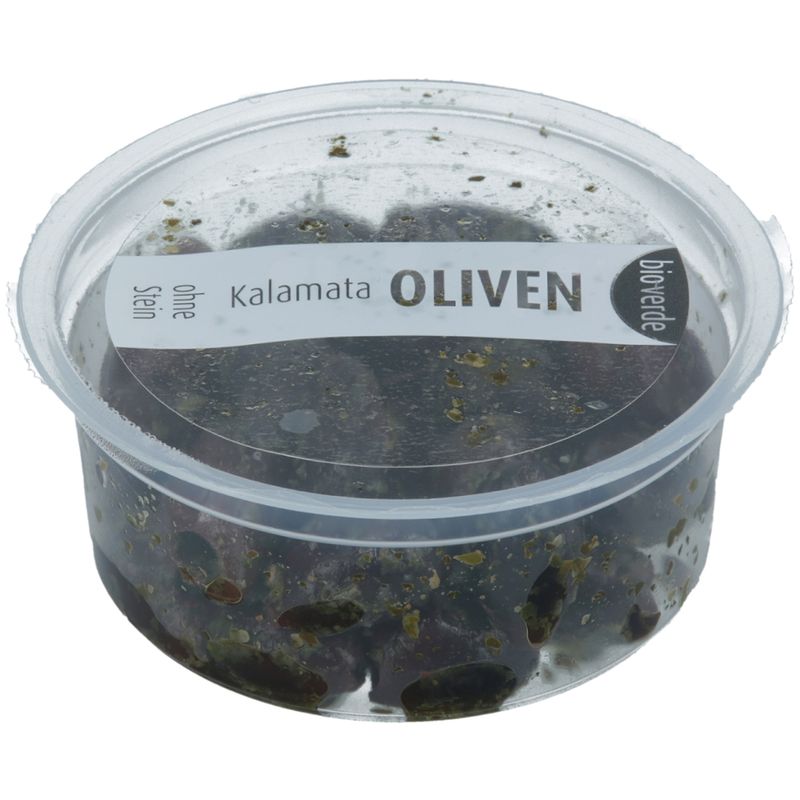 bio-verde Prepack Kalamata Oliven ohne Stein mariniert mit frischen Kräutern 80 g - Produktbild