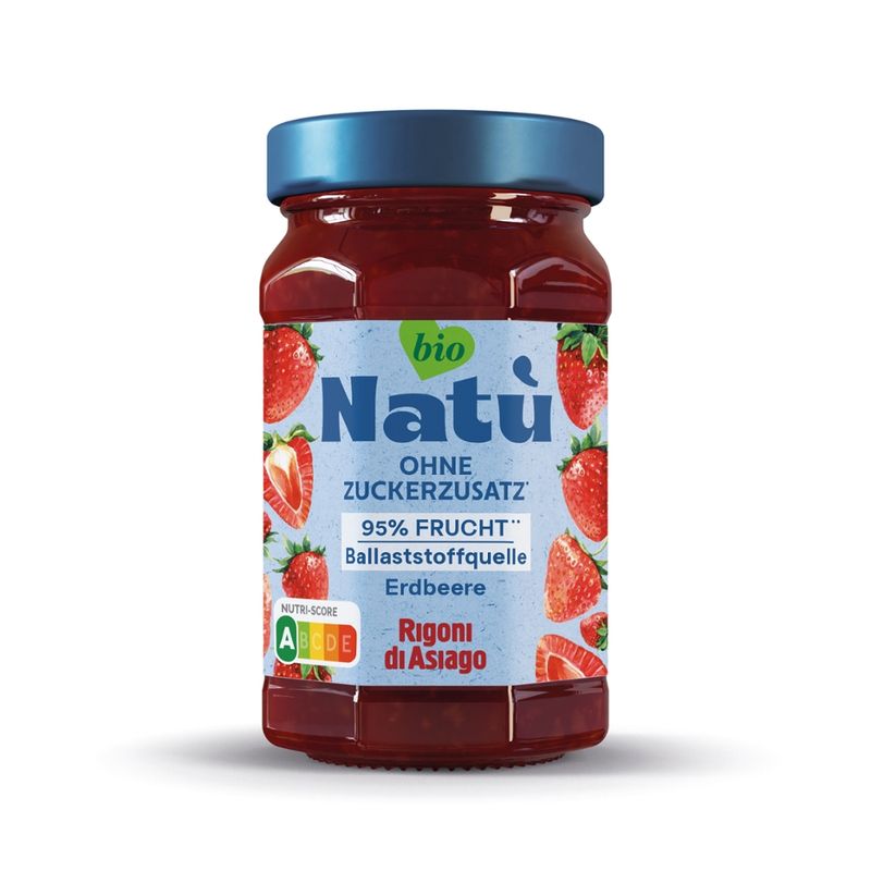 Rigoni di Asiago S.R.L.  Rigoni di Asiago Natù Erdbeere BIO Fruchtaufstrich 240g - Produktbild