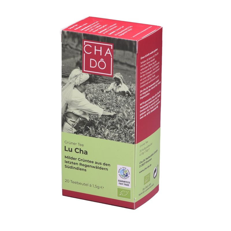 Cha Dô Lu Cha Grüntee Teebeutel 20x1,5g WFTO - Produktbild