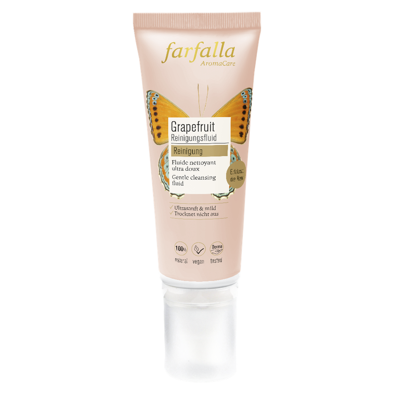 farfalla Grapefruit Reinigung, Ultrasanftes Reinigungsfluid, 75ml - Produktbild