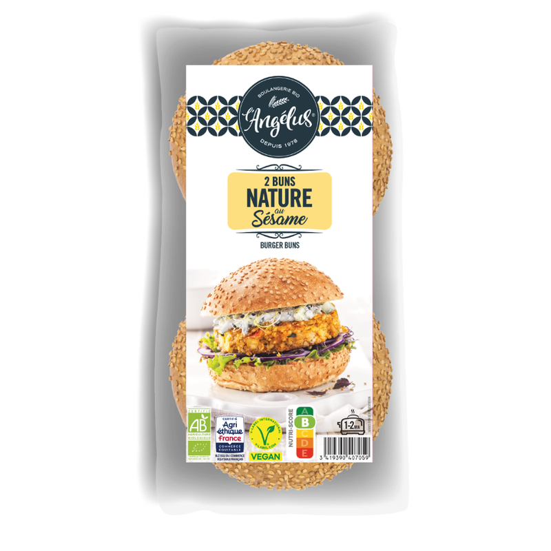 L'Angélus Hamburger Brötchen mit Sesam 2x75g - Produktbild