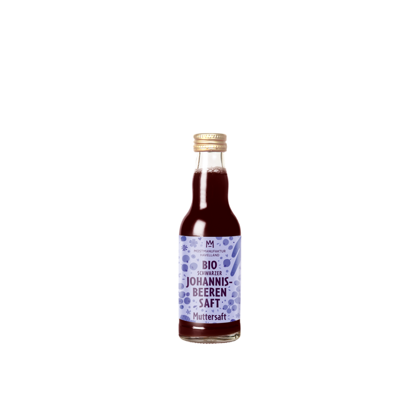 MostManufaktur Havelland Bio-schwarzer Johannisbeerensaft (Muttersaft) 200 ml - Produktbild