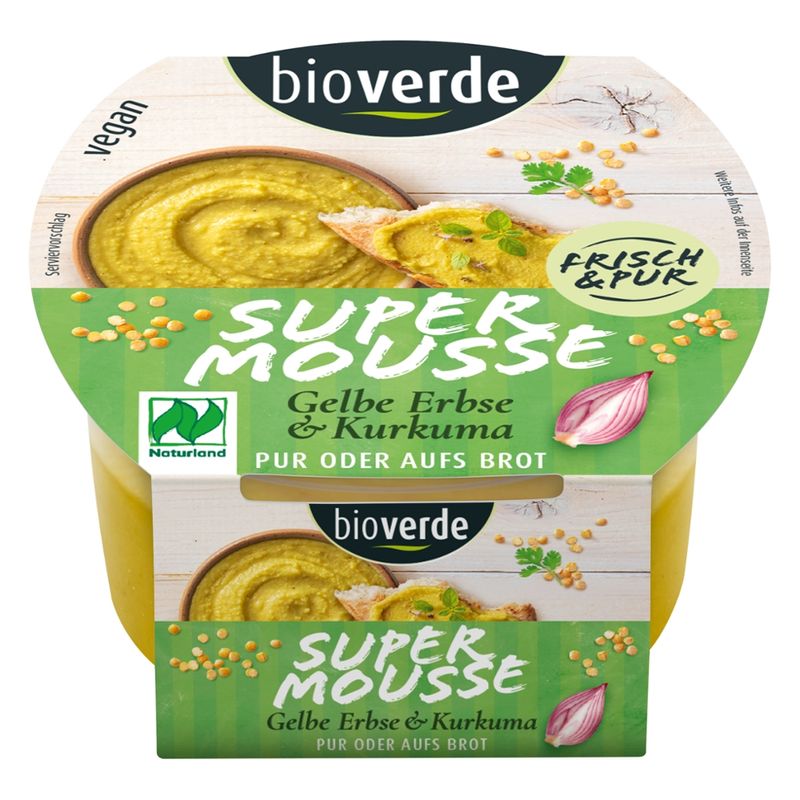 bio-verde Super Mousse – Gelbe Erbse & Kurkuma 150 g NATURLAND - Produktbild