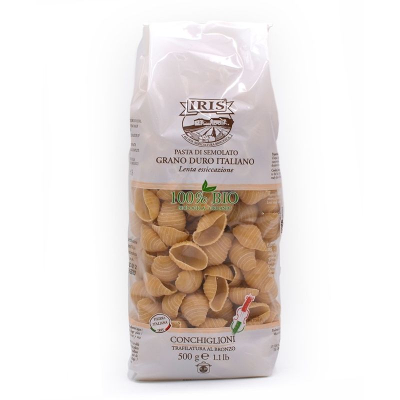 IRIS  Conchiglioni, Muschelförmige Nudel, Halbvollkorn, 500 g - Produktbild