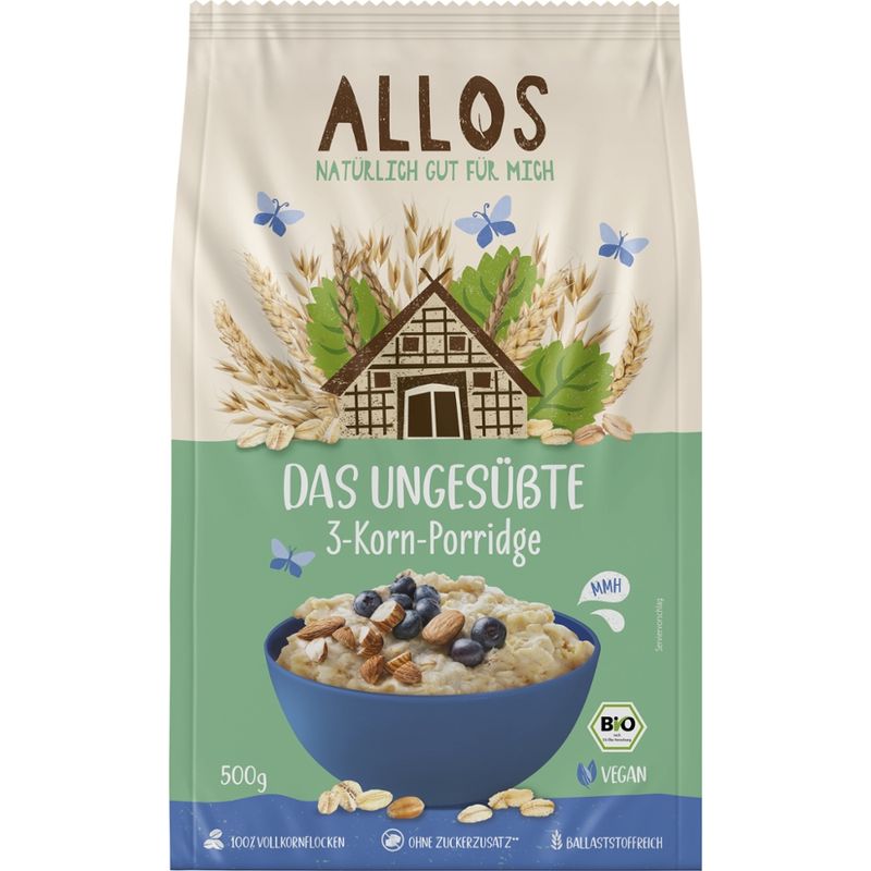 Allos Das Ungesüßte 3-Korn-Porridge - Produktbild