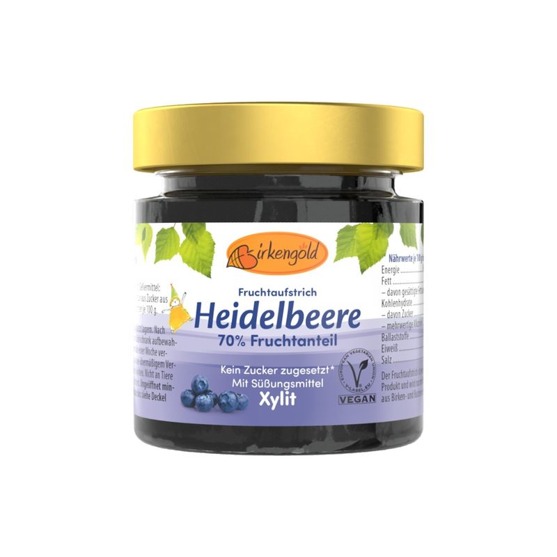 Birkengold Birkengold Fruchtaufstrich Heidelbeere - Produktbild