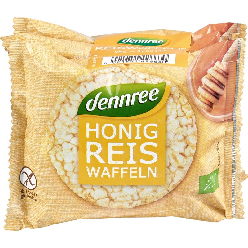 dennree Honig-Reiswaffeln, glutenfrei - Produktbild