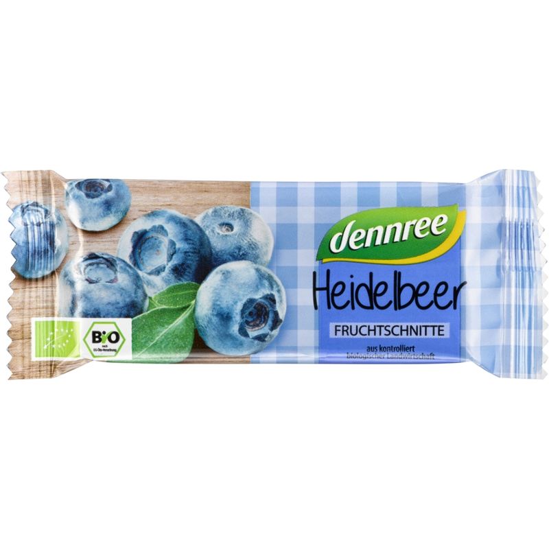 dennree Fruchtschnitte Heidelbeere - Produktbild