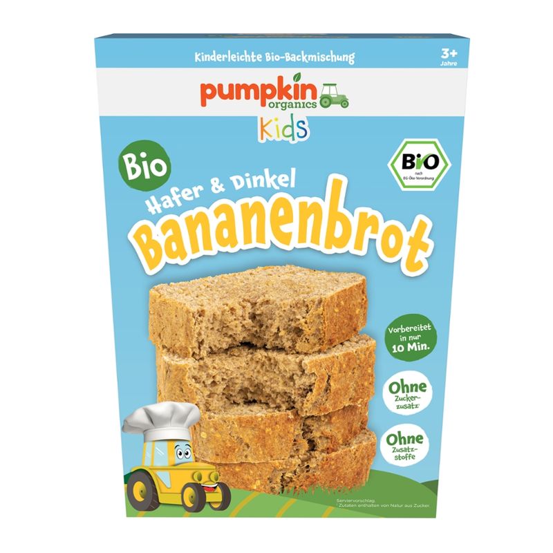 Pumpkin Organics Bio Hafer & Dinkel Bananenbrot - Produktbild