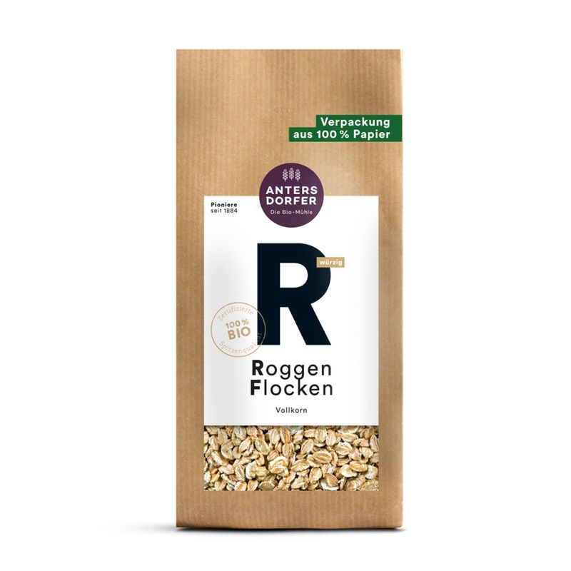 Antersdorfer - Die Bio-Mühle Bio Roggen Flocken (Vollkorn) - Produktbild