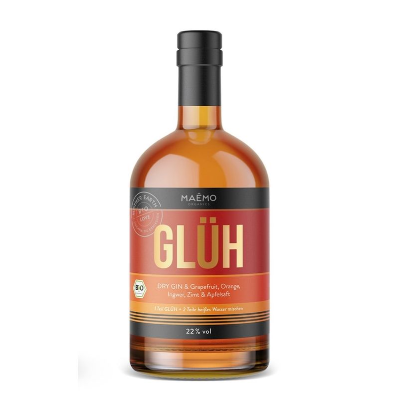 MAEMO organics BIO Glüh & Gin 2:1  0,7l Flasche  Gastro- Edition in der Mischung 2:1 mit heißem Wasser - Produktbild