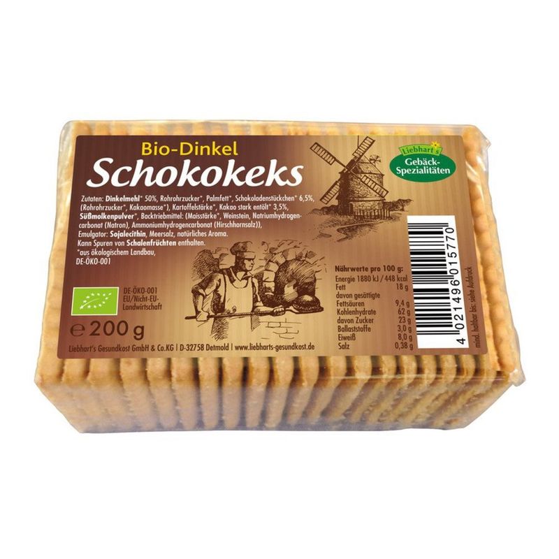 Liebhart's Gesundkost  Bio-Dinkel-Schoko-Keks - Produktbild