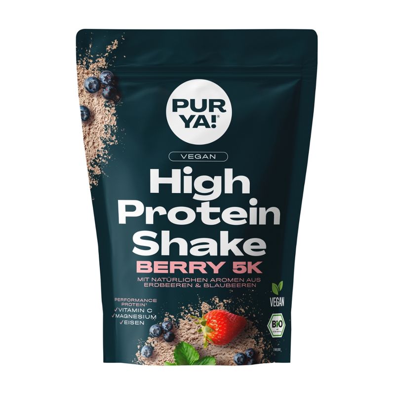 PURYA! High Protein Shake, Berry 5K, BIO, 300g - Produktbild