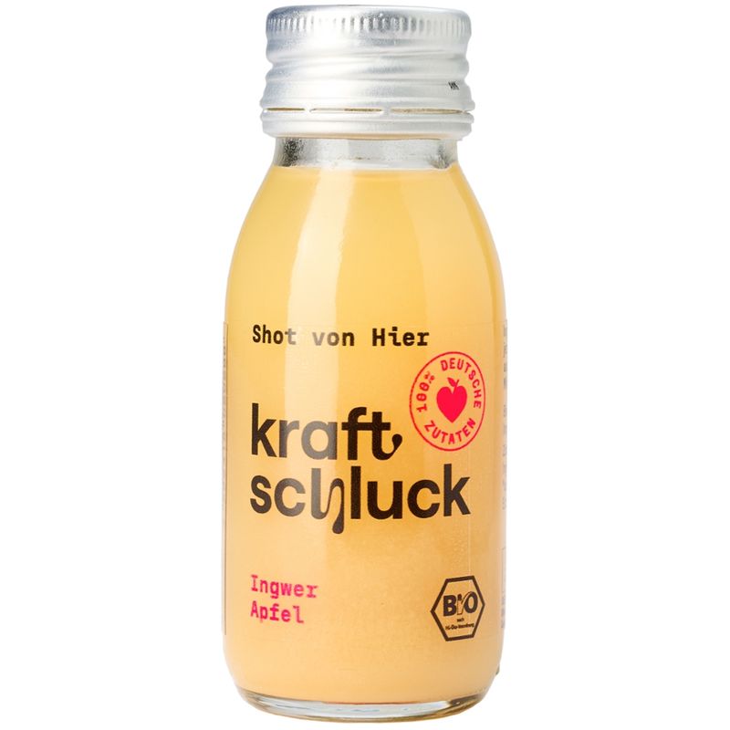 kraftschluck kraftschluck gelber Shot, INGWER, APFEL, bio - Produktbild