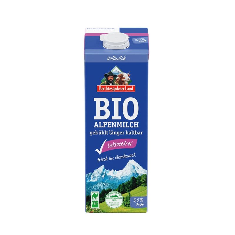 Berchtesgadener Land Bio Bio-Milch gekühlt länger haltb. L- 3,5% Fett NL-Fair - Produktbild