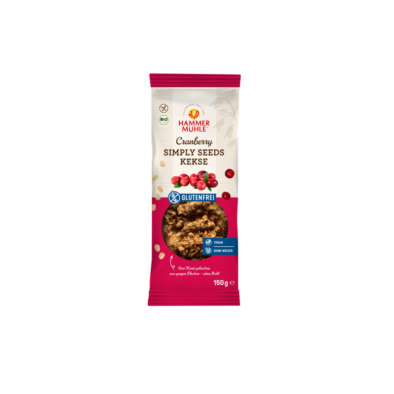Hammermühle Organic Simply Seeds Cookies Cranberry - Produktbild