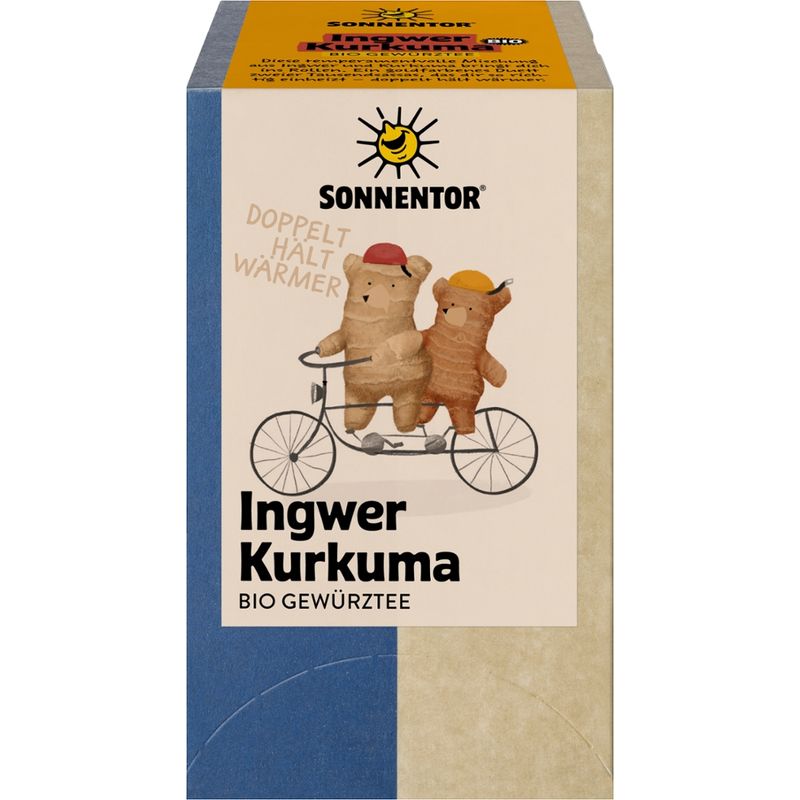 Sonnentor Ingwer Kurkuma Tee, Doppelkammerbeutel - Produktbild