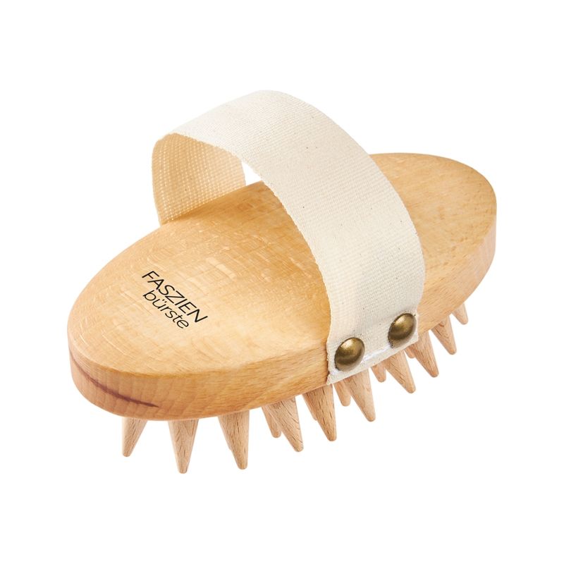 Faller Faszienbürste aus FSC® zertifiziertem Buchenholz mit spitzen Buchenholznoppen - Produktbild