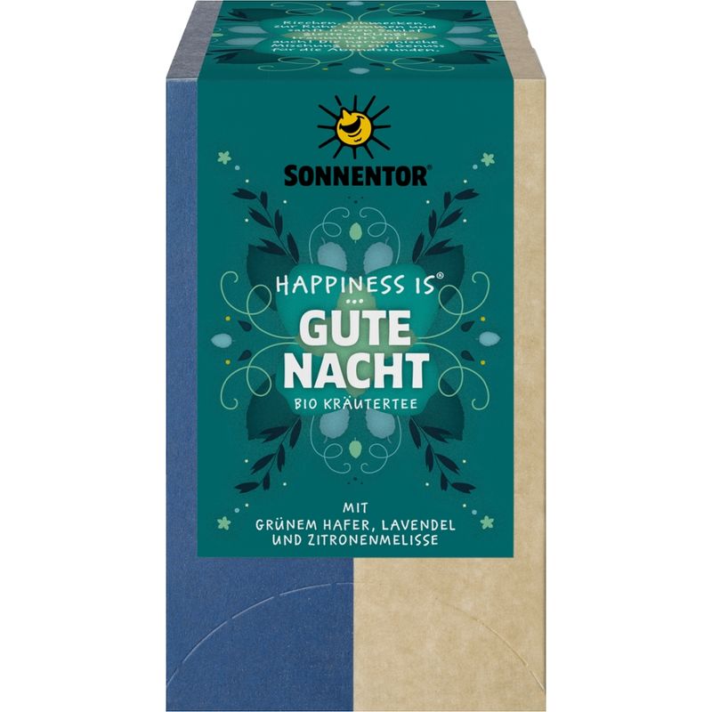 Sonnentor Gute Nacht Tee Happiness is®, Doppelkammerbeutel - Produktbild