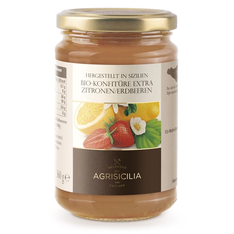 Agrisicilia Bio Konfitüre Extra Zitronen/Erdbeeren - Produktbild